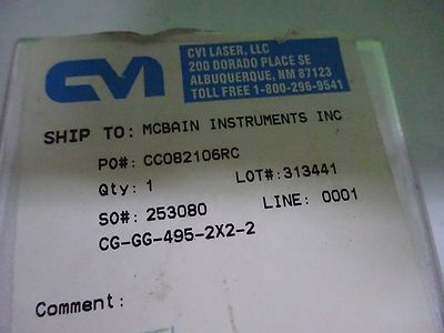 MICROSCOPE PART  OPTICAL MCBAIN COATED GREEN FILTER OPTICS AS IS BIN#Y2-42