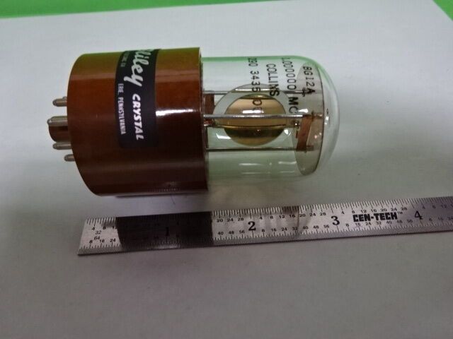 ANTIQUE QUARTZ RADIO CRYSTAL BLILEY ELECTRIC COLLINS 1 MHz GLASS FREQUENCY AQ-42