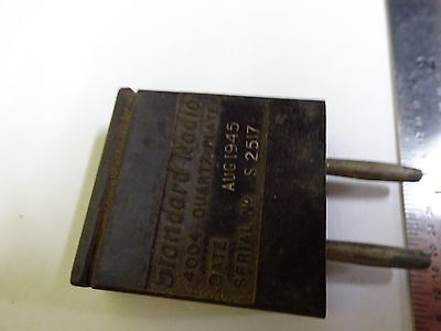 ANTIQUE QUARTZ RADIO CRYSTAL STANDARD ENGLAND WWII FREQUENCY CONTROL #W7-42