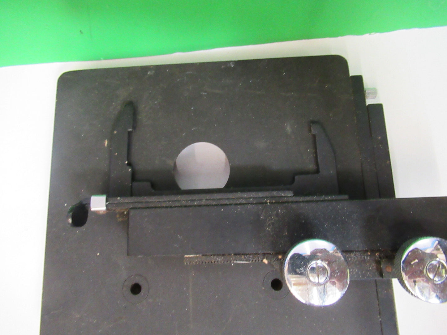 SPENCER AO VINTAGE STAGE TABLE XY ANTIQUE MICROSCOPE PART AS PICTURED X5-A-12