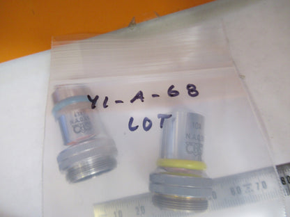 LOT CBS 43X 10X OBJECTIVE  LENS MICROSCOPE PART AS PICTURED Y1-A-68