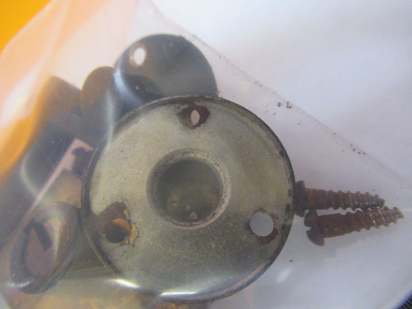 ANTIQUE LOCK +HANDLE BAUSCH LOMB WITHOUT KEY MICROSCOPE PART AS PICTURED Y1-A-01