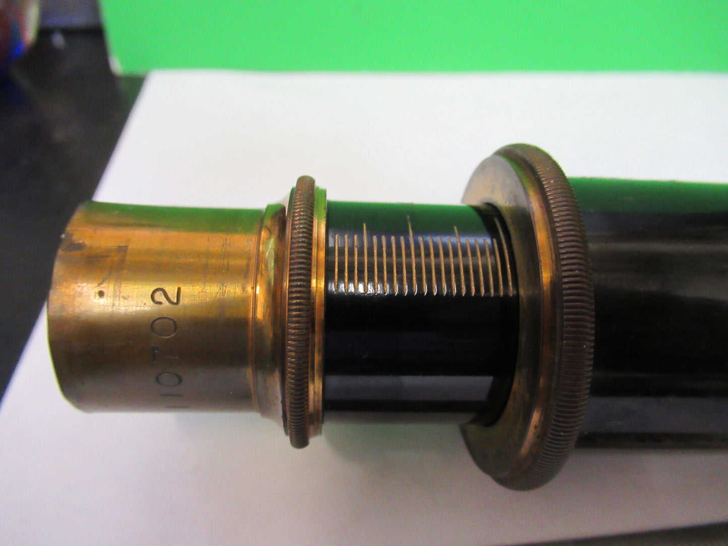 ANTIQUE BAUSCH LOMB TUBUS BRASS MICROSCOPE PART AS PICTURED S1-B-03
