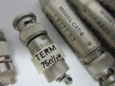 LOT 7 EA TERMINATIONS + MINI CIRCUITS CAT-6 ATTENUATORS AS IS BIN#J3-14