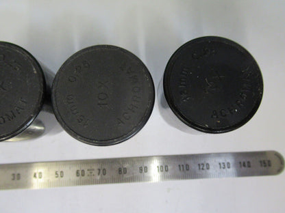 BAUSCH LOMB LOT PLASTIC OBJECTIVE CANS MICROSCOPE PART AS PICTURED W5-B-66