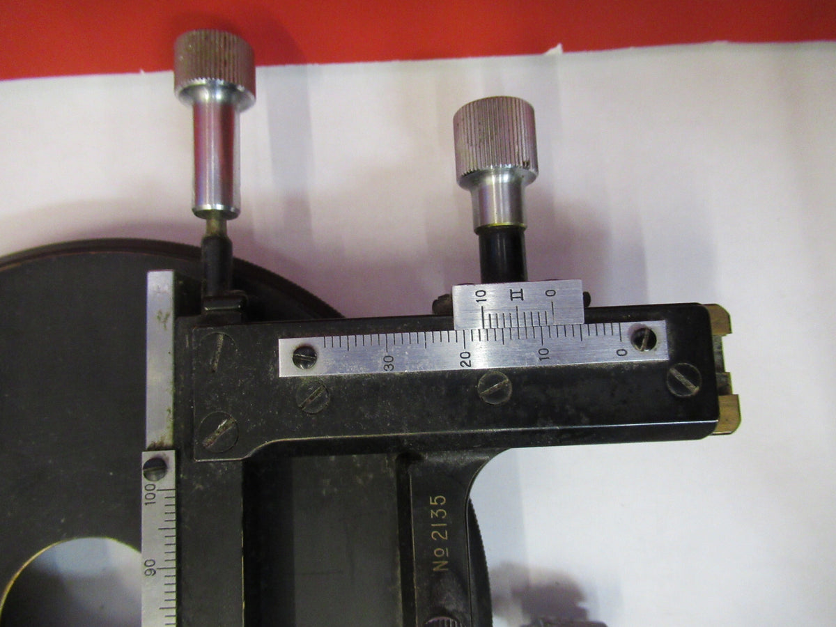 OLYMPUS JAPAN STAGE XY TABLE MICROMETER MICROSCOPE PART AS PICTURED X3-B-65