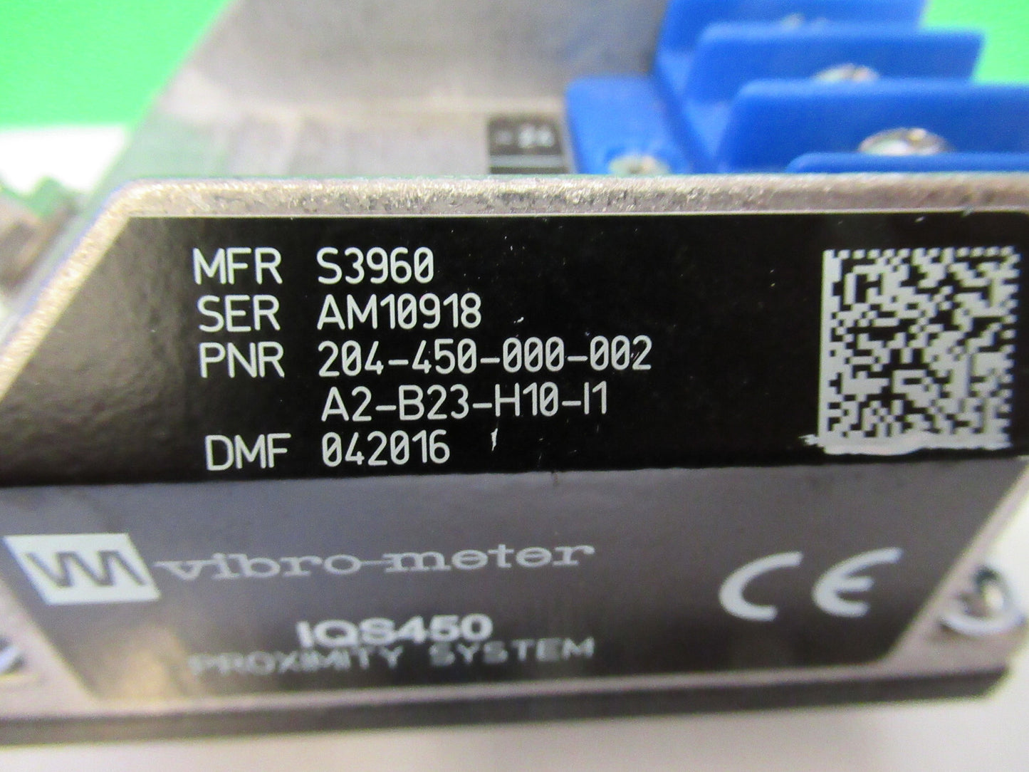 MEGGITT VIBRO-METER IQS450 204-450-000-002 MODULE for PROXIMITY SENSOR G8-A-77