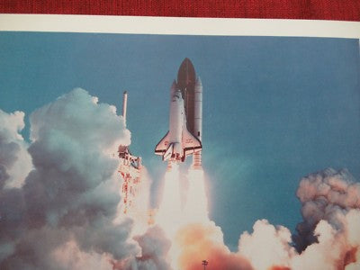 Collectable Print Space Shuttle Taking Off Nasa Vintage Reproduction
