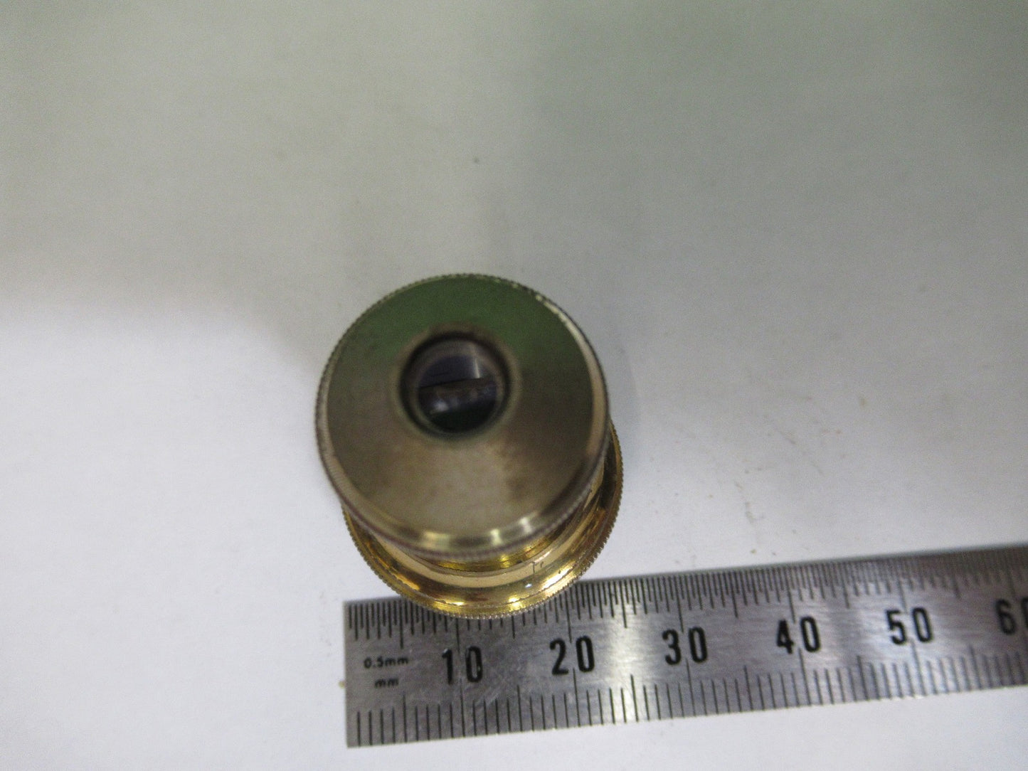 ANTIQUE BRASS BAUSCH LOMB LENS 10X OBJECTIVE MICROSCOPE PART AS PICTURED V1-A-11