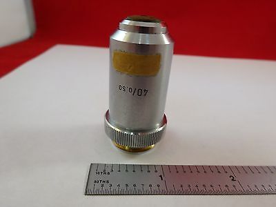 MIKROSKOPTEIL OBJEKTIV LEITZ GERMANY 40X OPTICS AS IS BIN#R2-C-21