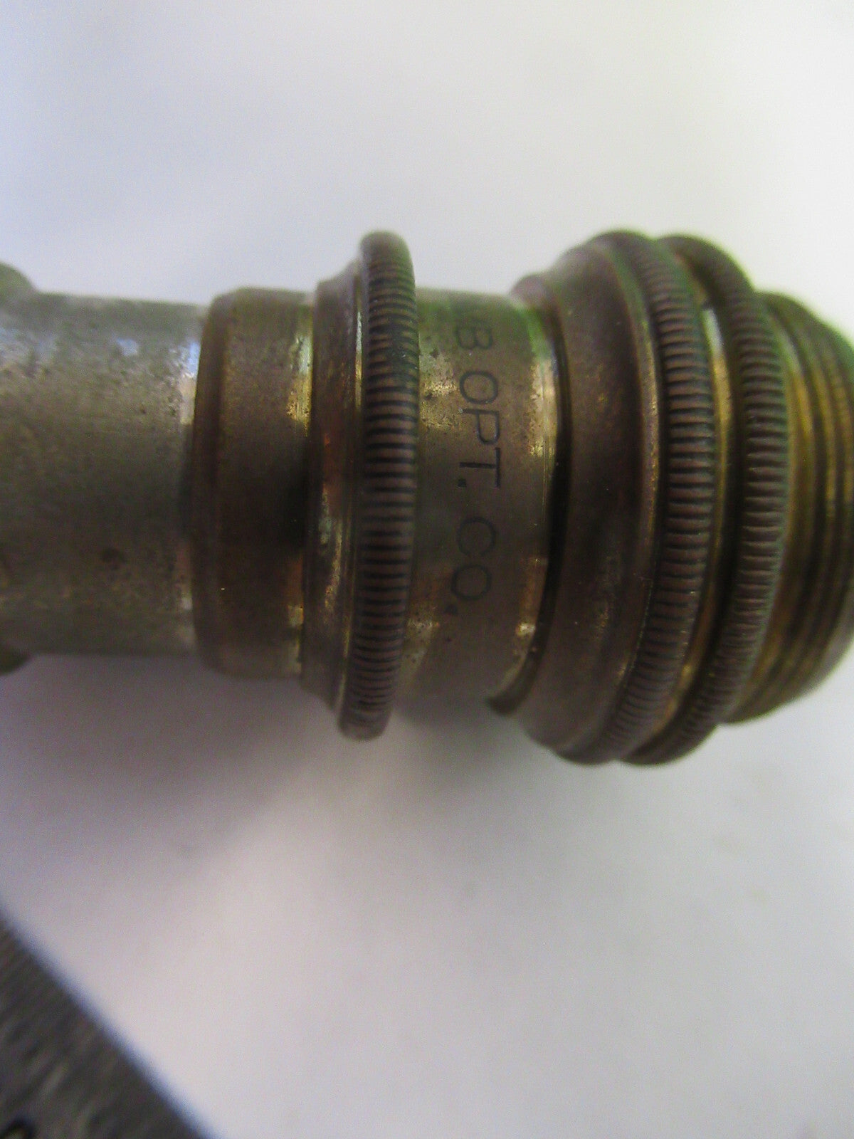 BAUSCH LOMB 4mm ANTIQUE BRASS OBJECTIVE LENS MICROSCOPE PART AS PICTURED F4-B-31