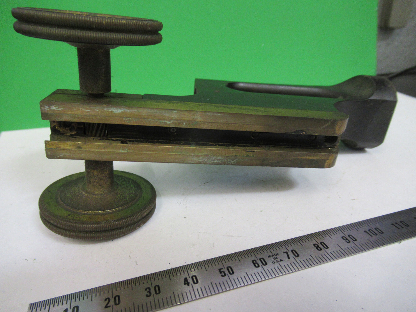 ANTIQUE BAUSCH LOMB OLD STAGE FRAME LIMB MICROSCOPE PART AS PICTURED F3-B-70