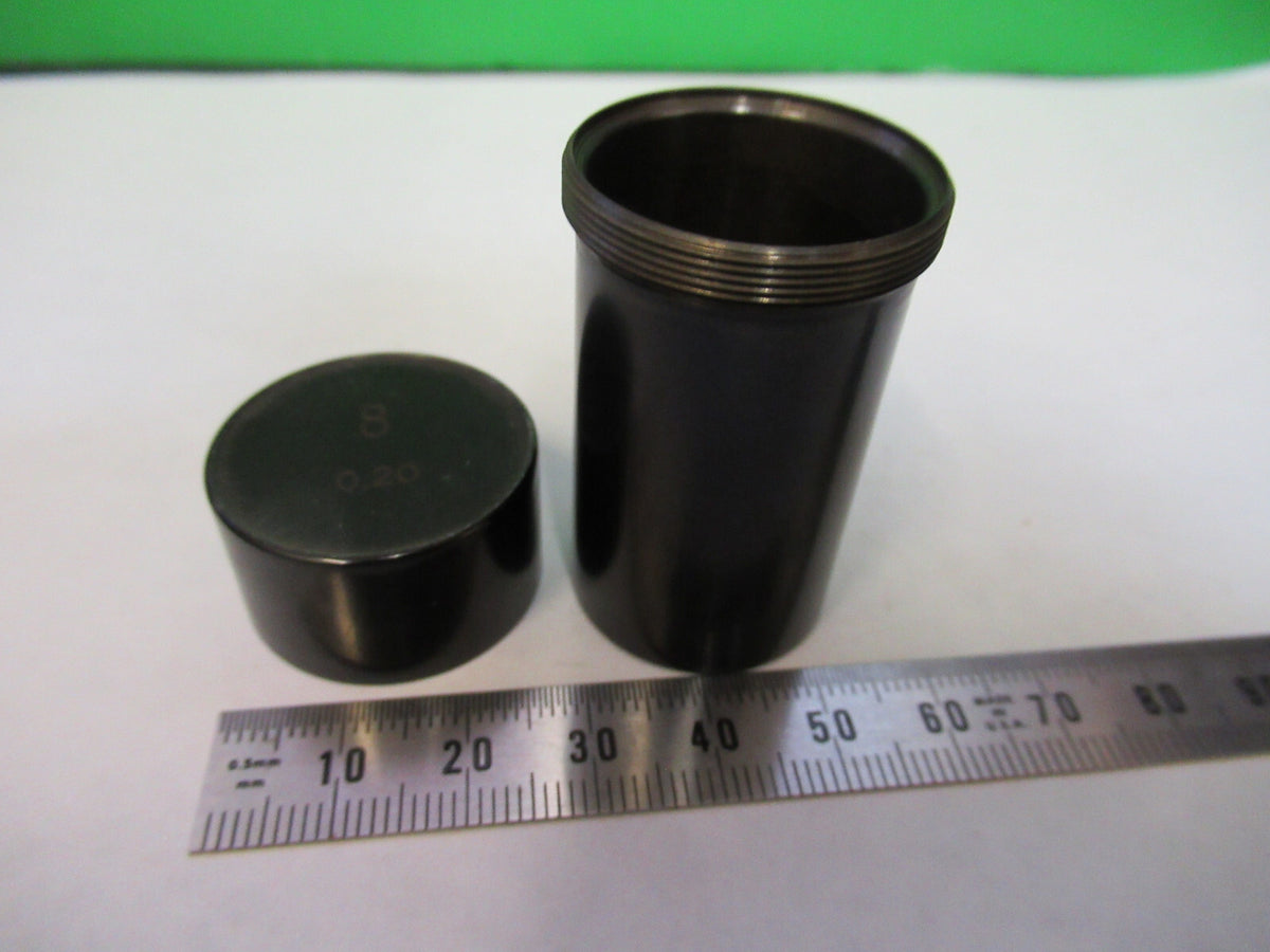 CARL ZEISS GERMANY EMPTY BRASS OBJECTIVE 8 CANISTER MICROSCOPE PART  B7-B-18