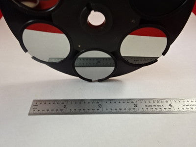 MICROSCOPE POLYVAR REICHERT LEICA FILTER MIRROR WHEEL OPTICS AS IS B#C5-H-10