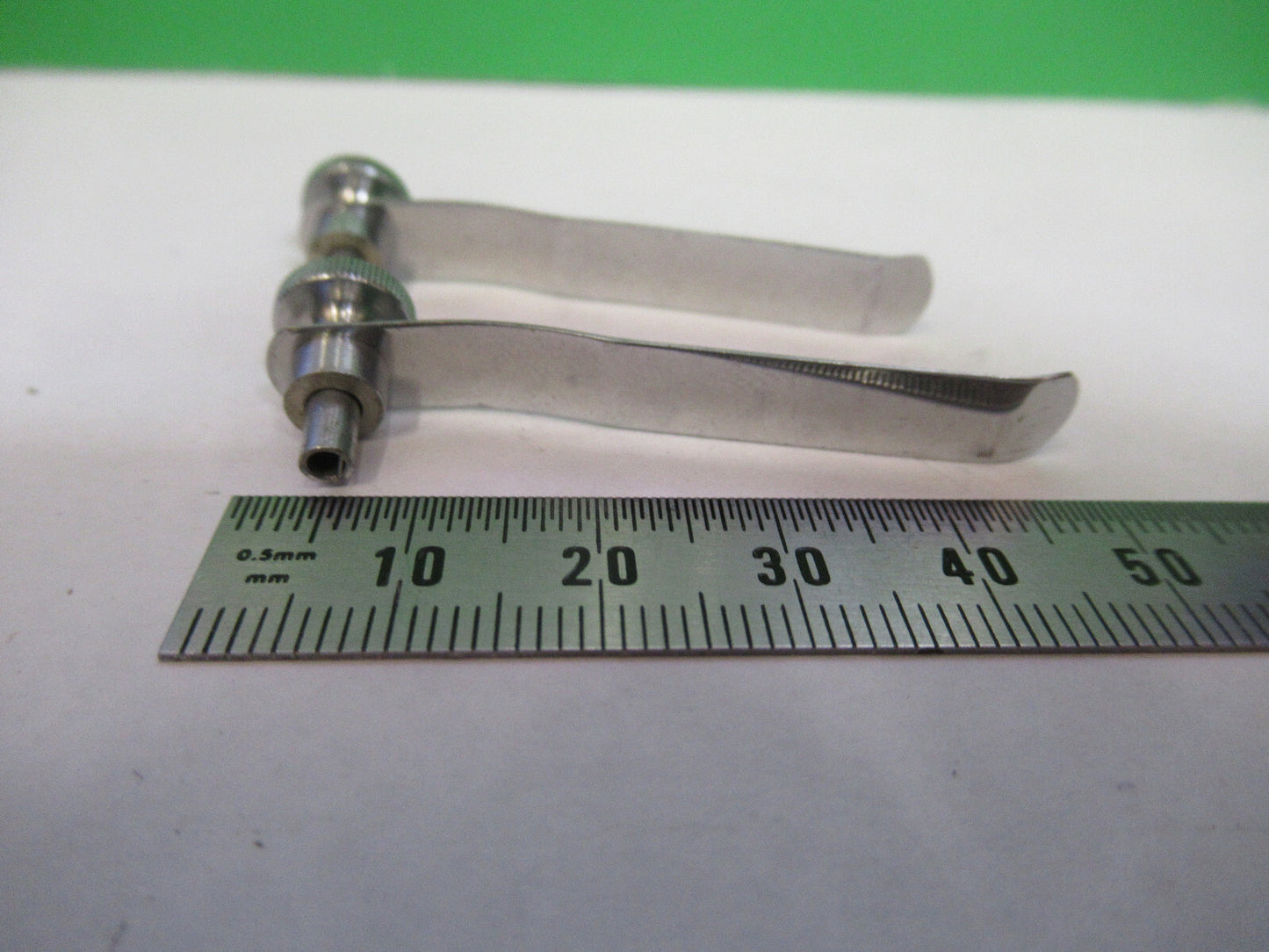 CARL ZEISS GERMANY PAIR CLIPS  MICROSCOPE PART AS PICTURED F3-B-19