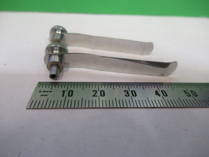 CARL ZEISS GERMANY PAIR CLIPS  MICROSCOPE PART AS PICTURED F3-B-19