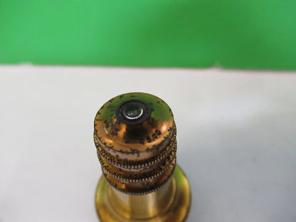 ANTIQUE BRASS OBJECTIVE CARL ZEISS 1900's RARE OPTICS MICROSCOPE PART F3-B-17