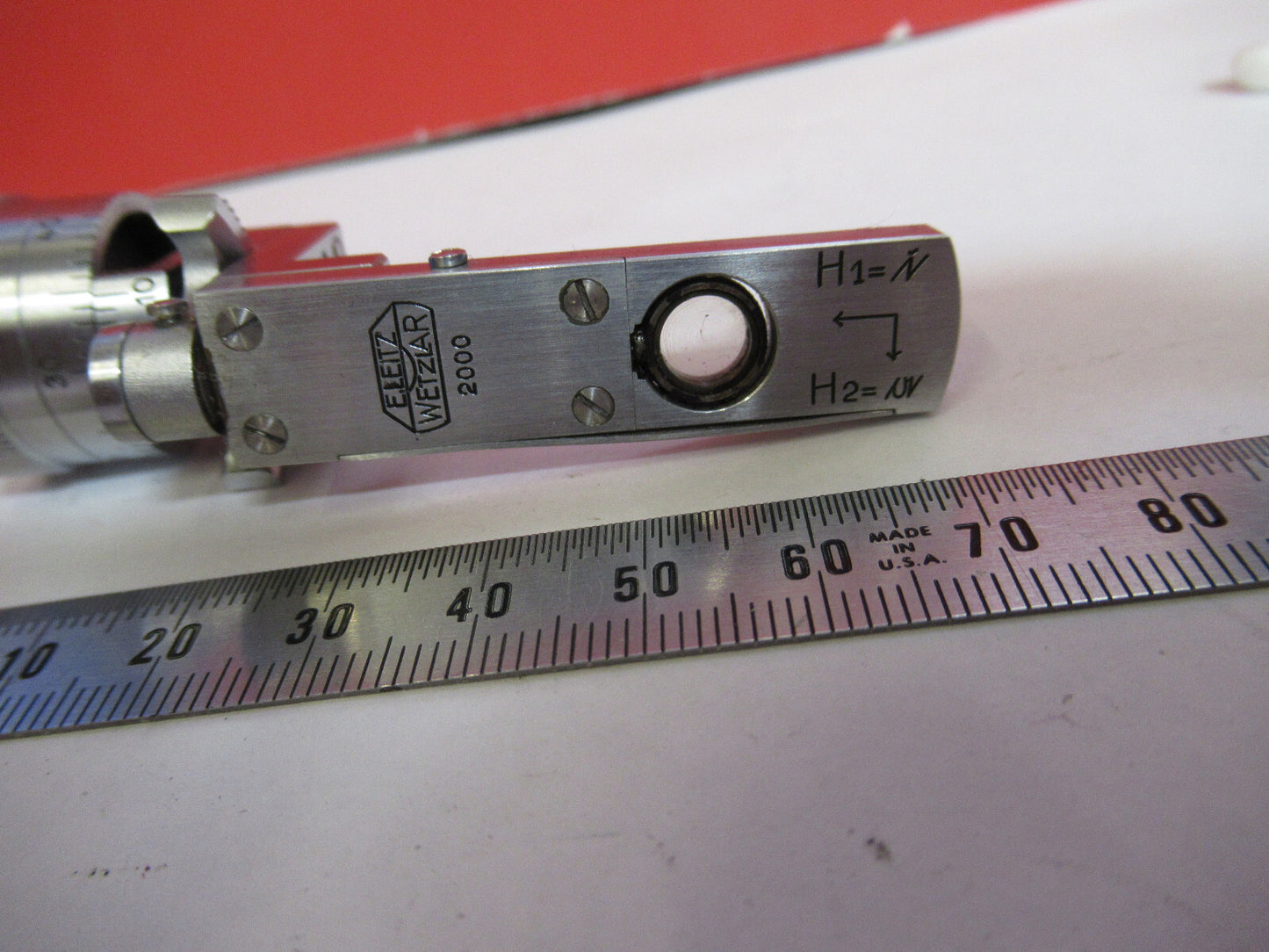 LEITZ GERMANY BEREK COMPENSATOR OPTICS MICROSCOPE PART AS PICTURED S4-B-57