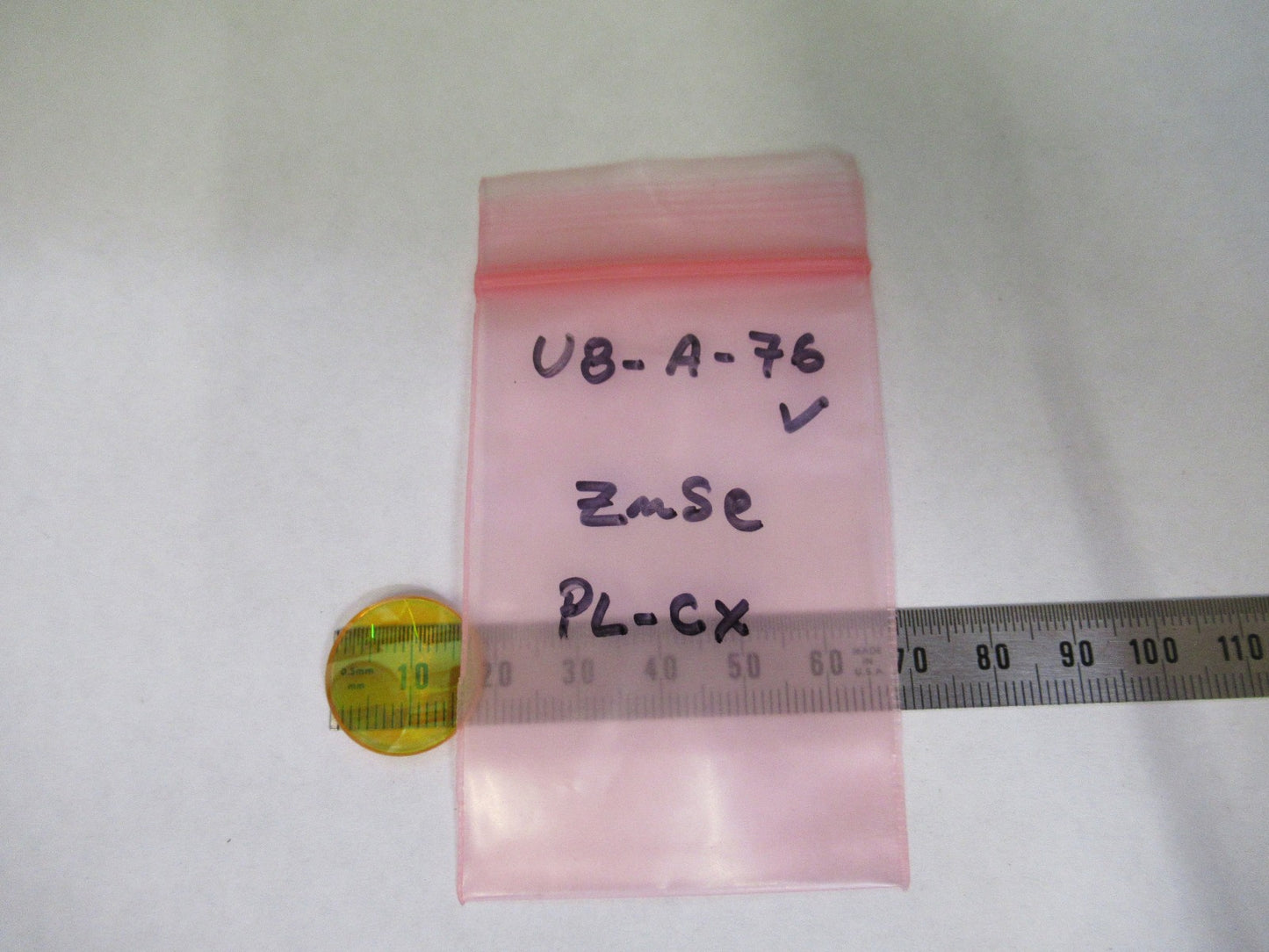 OPTICAL ZnSe ZINC SELENIDE INFRARED LENS PL-CX IR OPTICS AS PICTURED U8-A-76