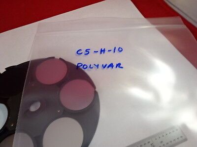 MICROSCOPE POLYVAR REICHERT LEICA FILTER MIRROR WHEEL OPTICS AS IS B#C5-H-10