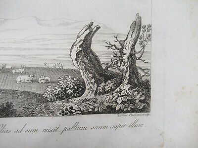 ANTIQUE ETCHING ITALIA ROME CIRCA 1810 GASPARD DUGHET PIETRO PARBONI AS PIC x