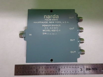 NARDA 2-WAY POWER SPLITTER DIVIDER 2.0 GHz FREQUENCY RF MICROWAVE AS IS #7B-A-17