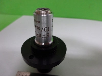 MICROSCOPE PART OBJECTIVE ZEISS GERMANY EPIPLAN 10X OPTICS  AS IS BIN#72-21