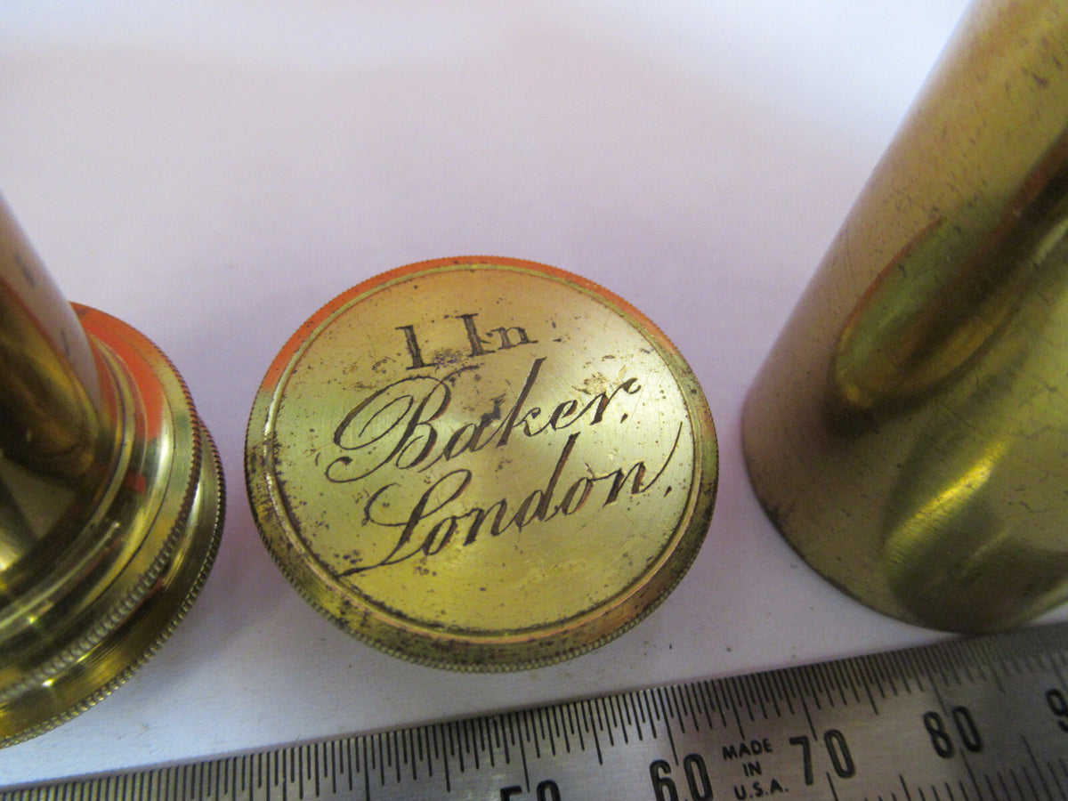 Antique Brass Baker London 1 inch Objective Microscope Part