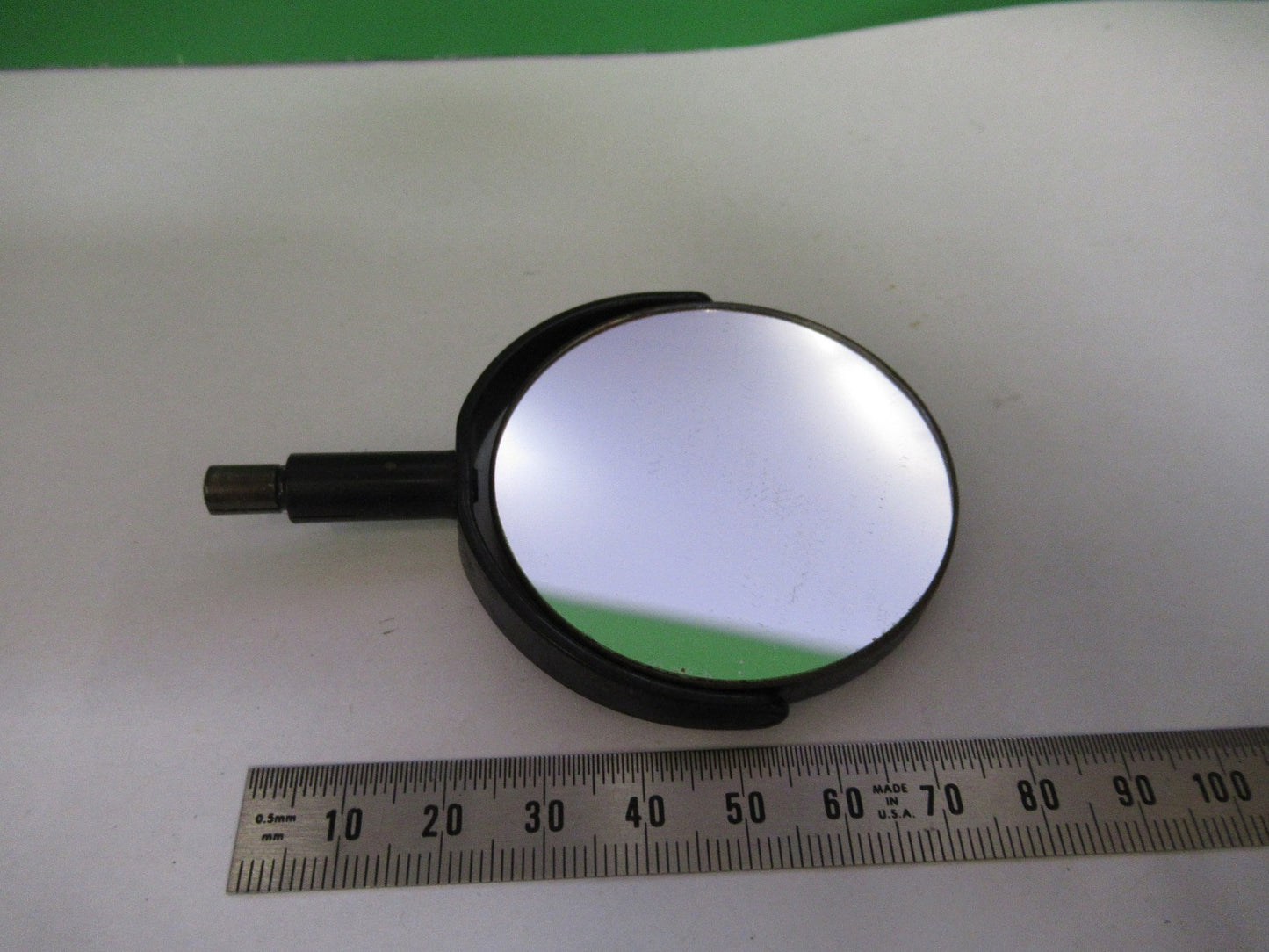 ANTIQUE BAUSCH LOMB MIRROR ASSEMBLY OPTICS MICROSCOPE PART AS PICTURED  V3-A-53