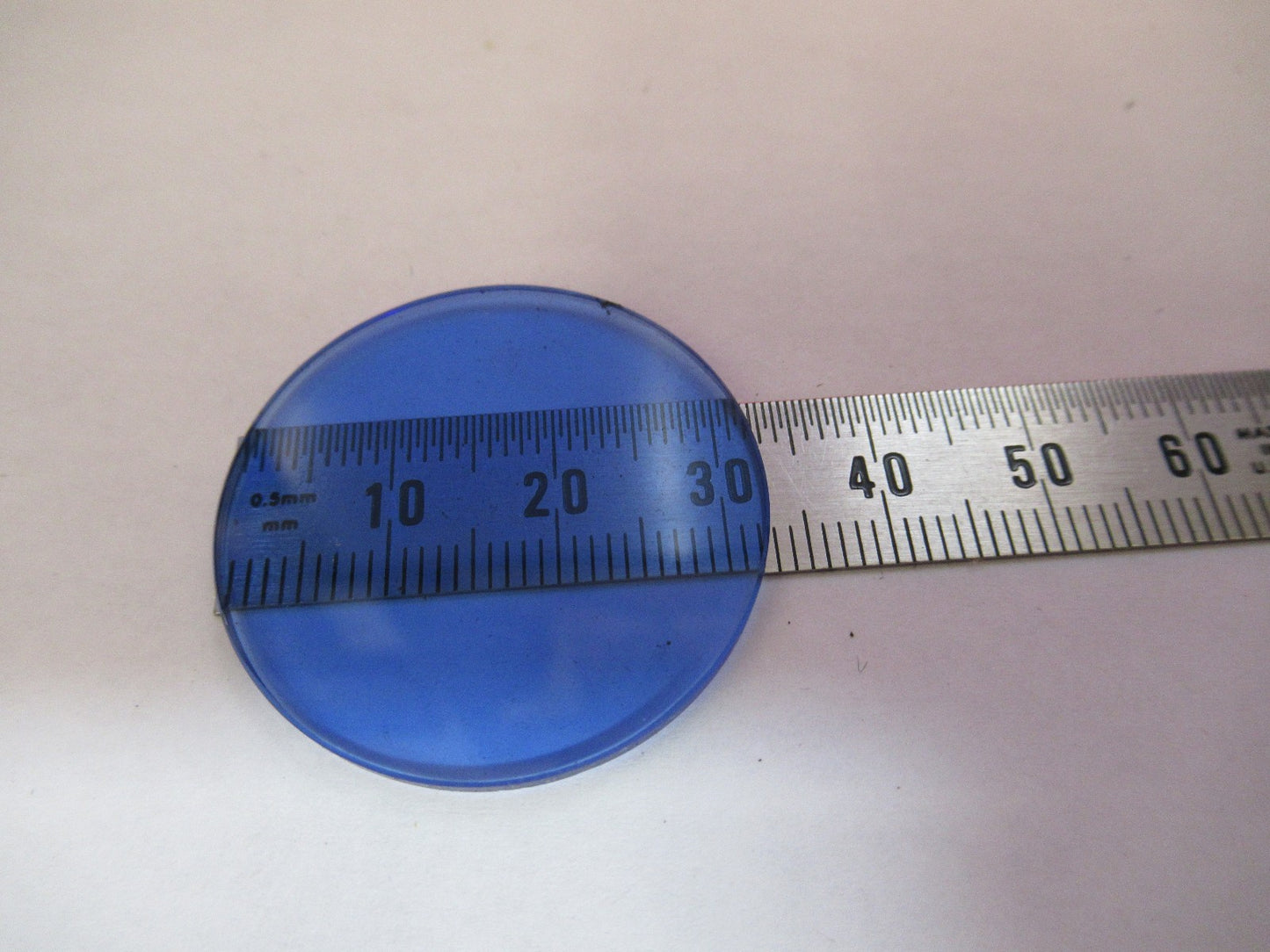 ANTIQUE BAUSCH LOMB GLASS BLUE FILTER OPTICS MICROSCOPE PART AS PICTURED V7-A-21