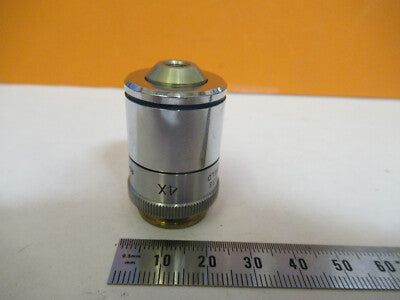INDUSTRIAL LENS BAUSCH LOMB OBJECTIVE 4X MICROSCOPE PART AS PICTURED #P4-B-38