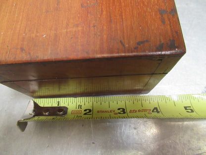 ANTIQUE WOOD CONTAINER EMPTY VERY OLD UK SCOPE  MICROSCOPE PART AS PICTURED TA-5