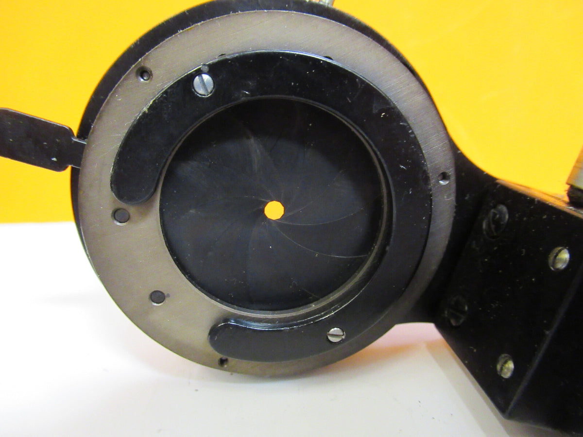 BAUSCH LOMB CONDENSER + IRIS + HOLDER MICROSCOPE PART AS PICTURED Y2-A-26