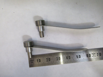 ANTIQUE BAUSCH LOMB PAIR CLIPS STAGE MICROSCOPE PART AS PICTURED X2-A-20