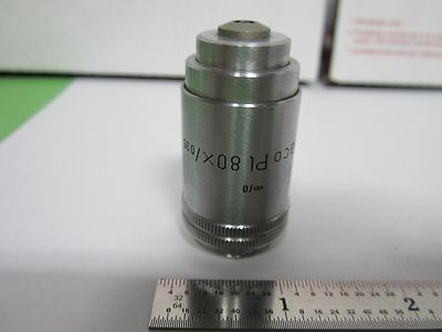 MICROSCOPE PART OBJECTIVE LEITZ GERMANY PHACO 80X INFINITY OPTICS BIN#A9-C-9