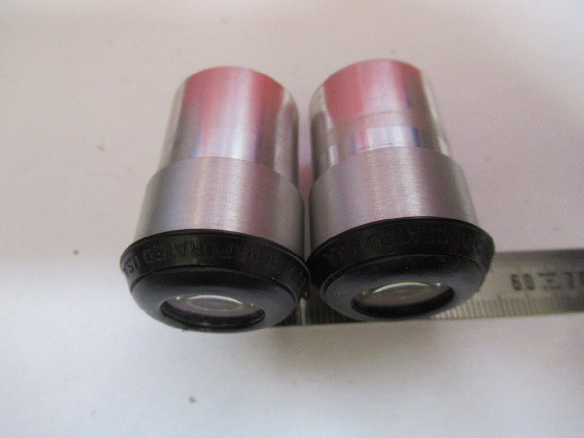 PAIR BAUSCH LOMB 12.5X OCULAR EYEPIECE MICROSCOPE PART AS PICTURED &S9-A-73
