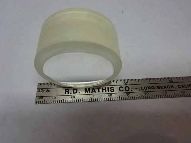 THICK LENS BI CONVEX GLASS OPTICS MICROSCOPE PART AS IS &83-28