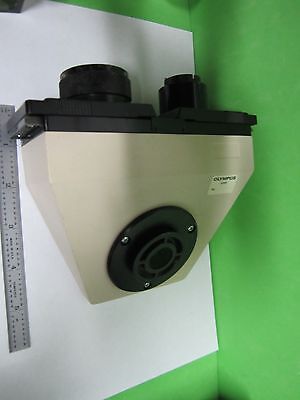 MICROSCOPE PART OLYMPUS JAPAN HEAD BINOCULAR OPTICS AS PICTURED BIN#T4-08