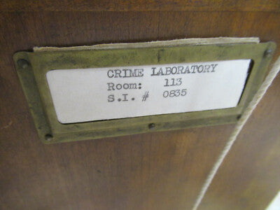 Antique Bausch & Lomb Empty Wood Cabinet Microscope Parts Crime