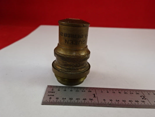 Rare Brass Antique Queen Objective Microscope Part Optics