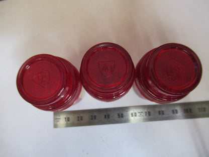LOT 3 EA PLASTIC AO EMPTY CANS AMERICAN OPTICS MICROSCOPE AS PICTURED X6-A-03