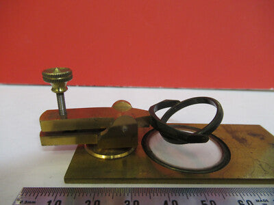 Antique Brass Nachet Stage Assembly France Microscope Part