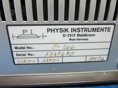 PHYSIK INSTRUMENTE P-266 PZT NANO MICRO POSITIONING HIGH VOLTAGE AMPLIFIER