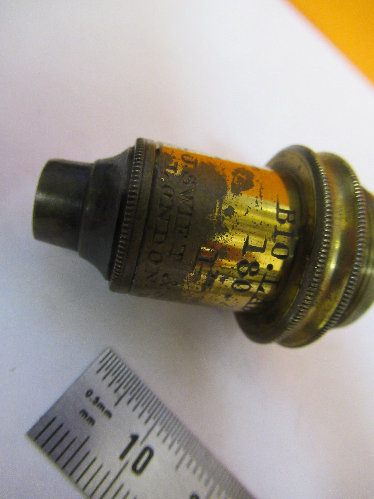 ANTIQUE SWIFT LONDON LENS BRASS OBJECTIVE MICROSCOPE AS PICTURED 47-FD-05