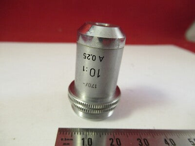 Ernst Leitz Germany Microscope Part Objective Lens 10X /170 Optics