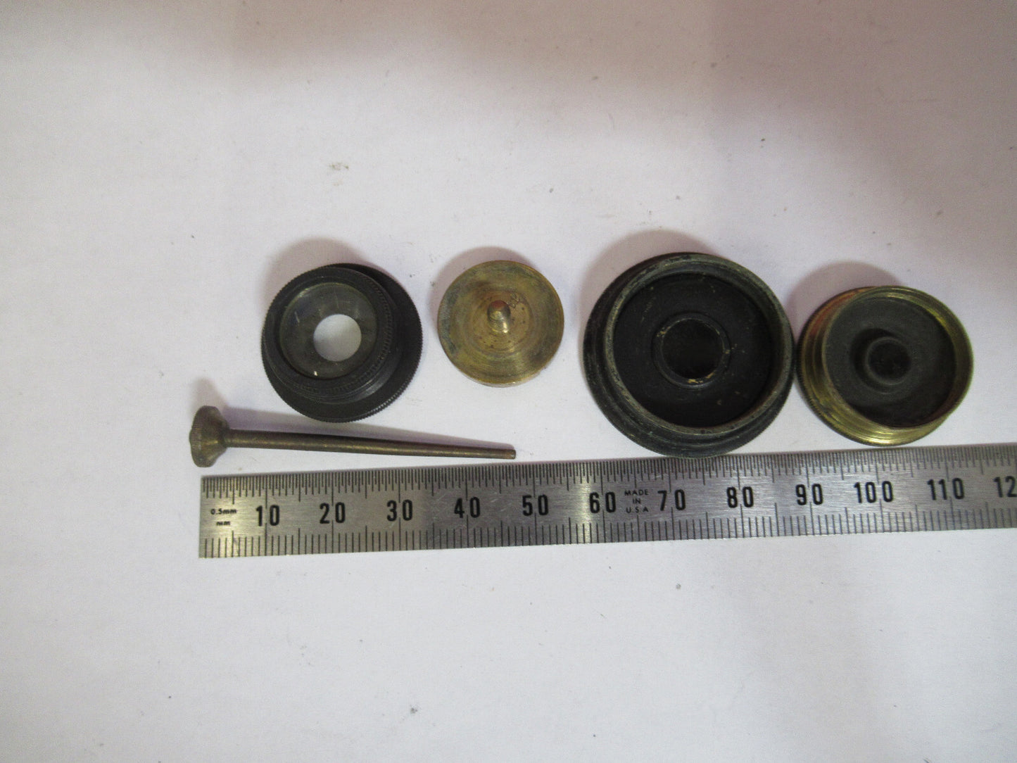 ANTIQUE BRASS LOT VERY OLD SCOPES MICROSCOPE PART AS PICTURED S3-B-08