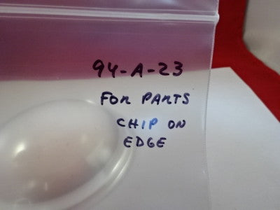 Optical Large Convex Lens [chip on edge] Optics AS IS