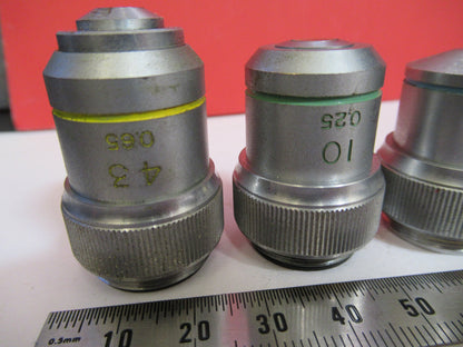 SWIFT LOT 43X 10X 4X MICROSCOPE PART OBJECTIVE AS PICTURED Y5-A-52