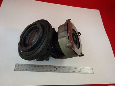 MICROSCOPE PART NIKON LABOPHOT DIAPHRAGM IRIS + LENS OPTICS AS IS BIN#Q3-A-01