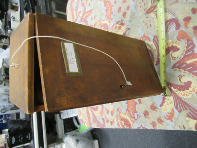 Antique Bausch & Lomb Empty Wood Cabinet Microscope Parts Crime